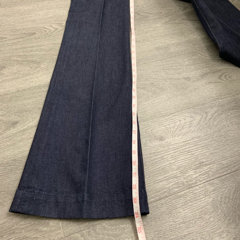 SOLD 7FAM Dojo Mercer Dark Wash Flare Jeans 26x34 - Picture 7 of 8